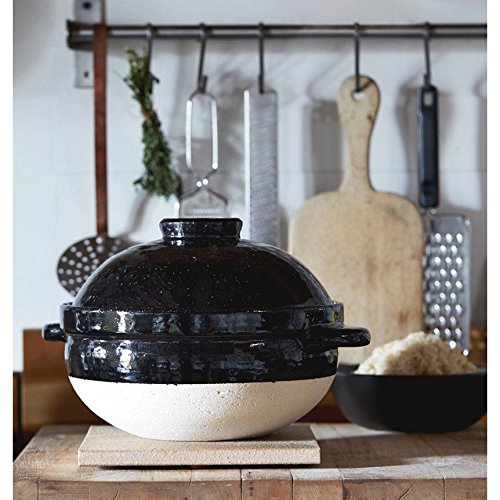 Amazon｜長谷園 土鍋 ご飯鍋 かまどさん 三合炊 24 cm 直火 専用 黒