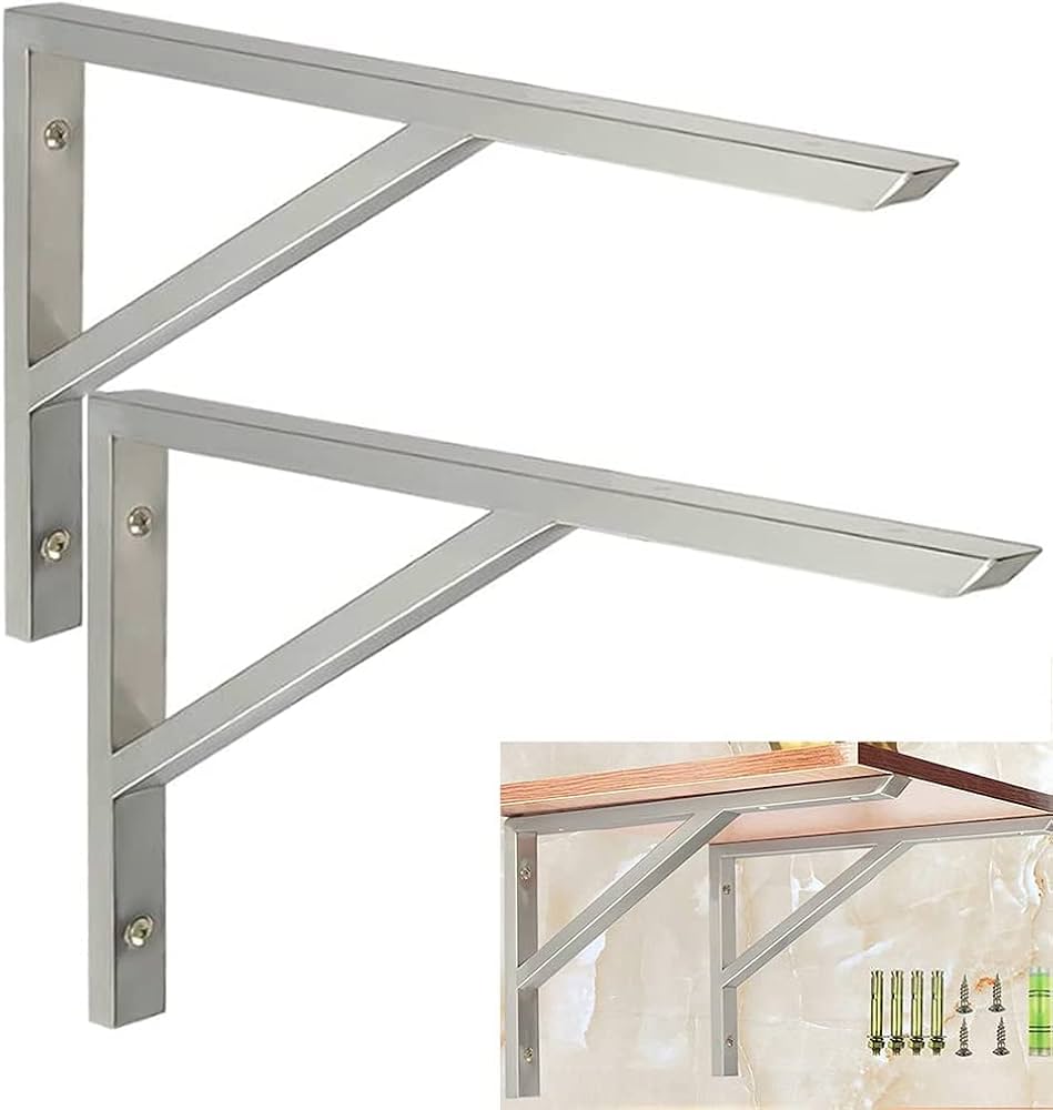 Amazon | 棚受け金具 棚受け L字型 良質ステンレス棚 受けアングル