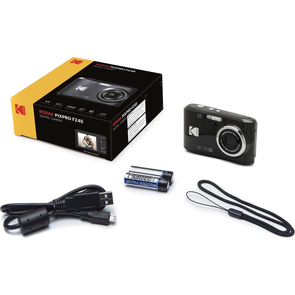 Buy Kodak PIXPRO FZ45 Digital Camera (Black) Bundle with 32GB