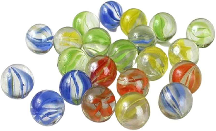 Amazon | Muellery ビー玉 ガラス玉 20粒セット 15mm 20個 色ミックス