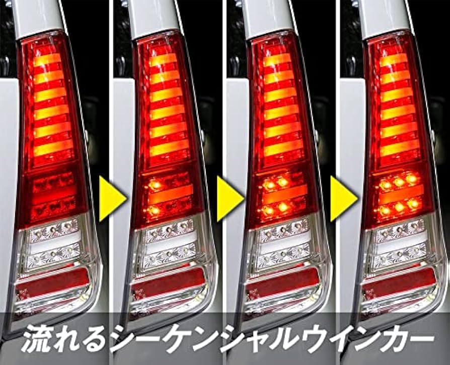 MH23Sスティングレー チューブフルLEDテールライト 赤/透明 2個