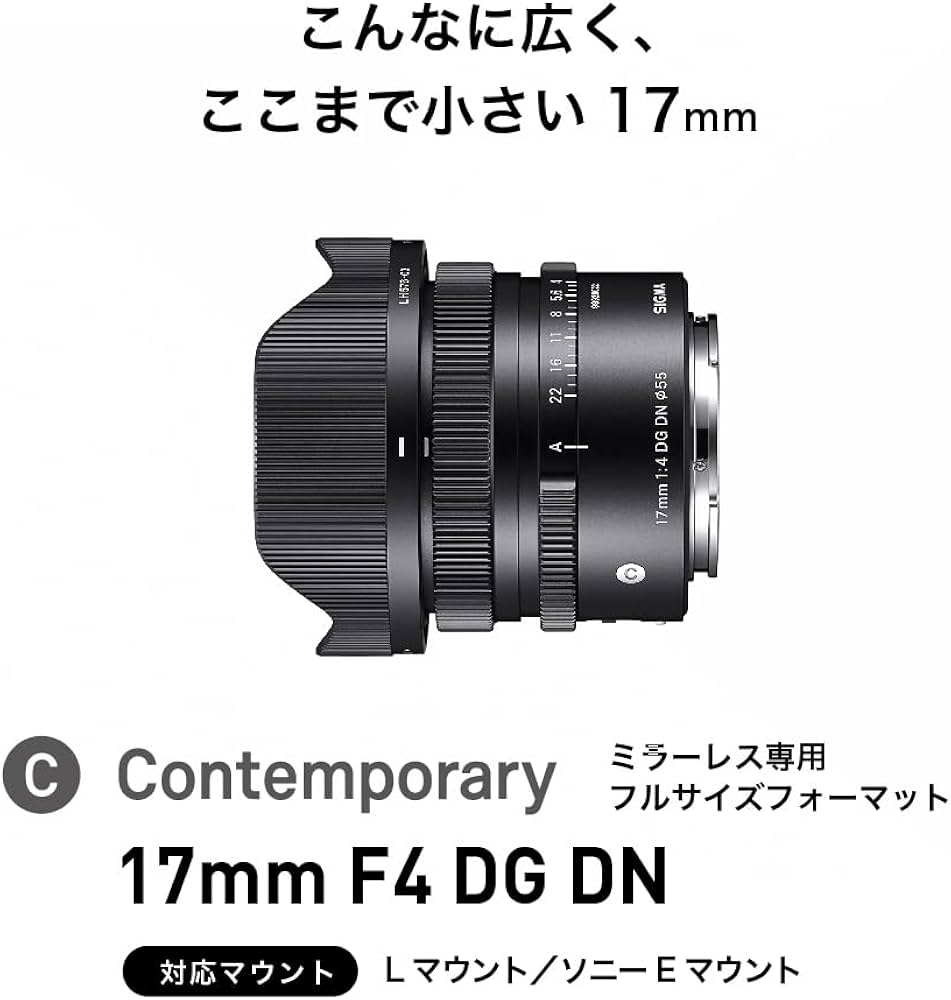 Amazon.co.jp: シグマ(Sigma) レンズ 17mm F4 DG DN Sony ソニー E
