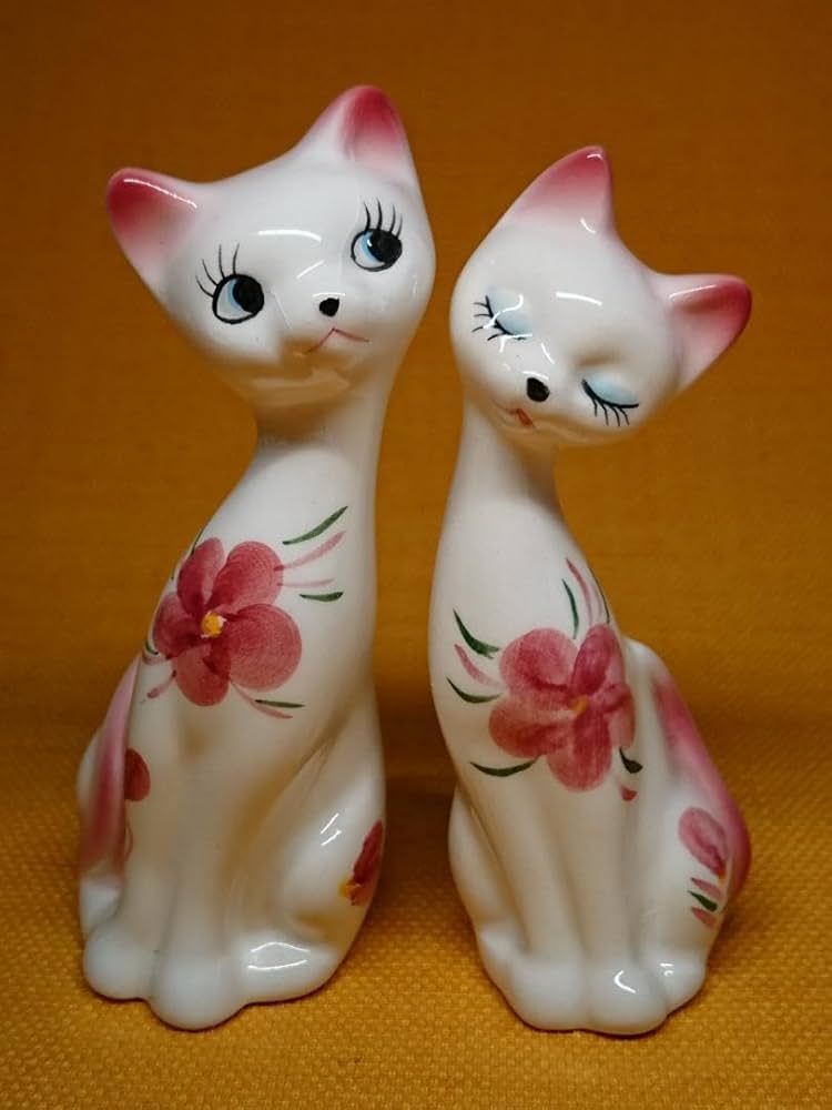 Amazon.co.jp: ネコ 猫 シャム猫 陶器 昭和レトロ 置物 インテリア