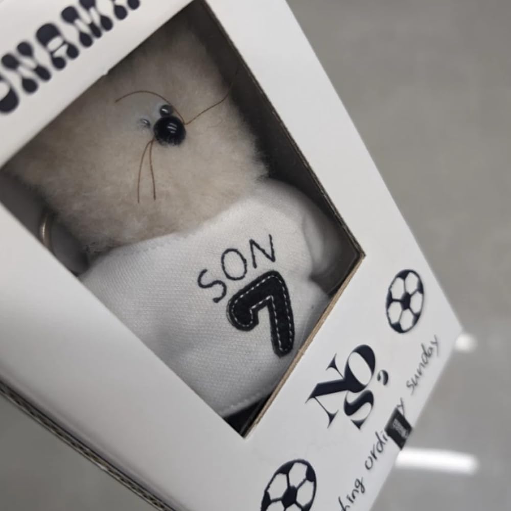 Generic Monamhee NOS7 SON.hee Keyring Cream, Soccer Cat Keychain