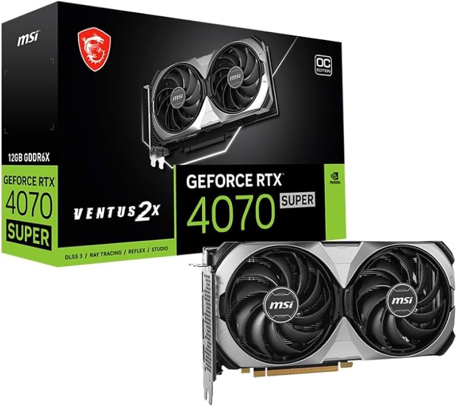 Amazon.com: MSI GeForce RTX 4070 Super 12G Ventus 2X OC Gaming