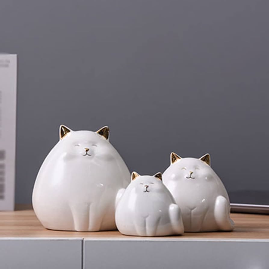 Amazon.co.jp: インテリアオブジェ 置物 猫 セラミック 雑貨 レトロ