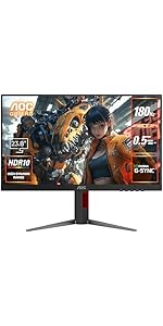 Amazon.co.jp: AOC ゲーミングモニター 23.8インチ, 1920×1080@180Hz