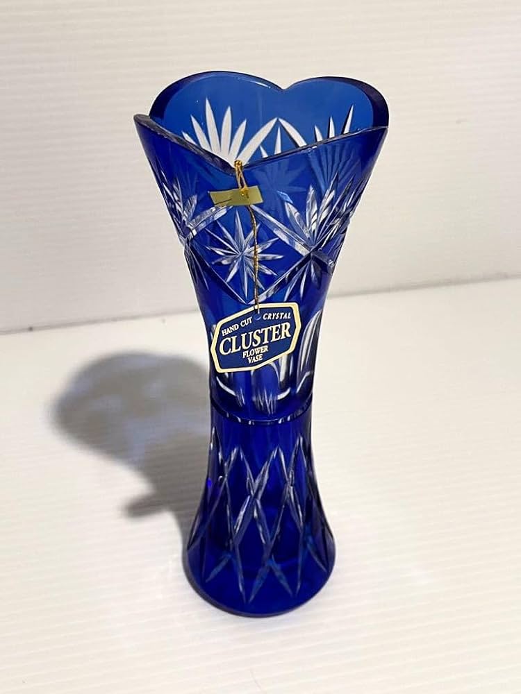 Amazon.co.jp: 花瓶青 花器 カメイガラス CHEVALIER CRYSTAL