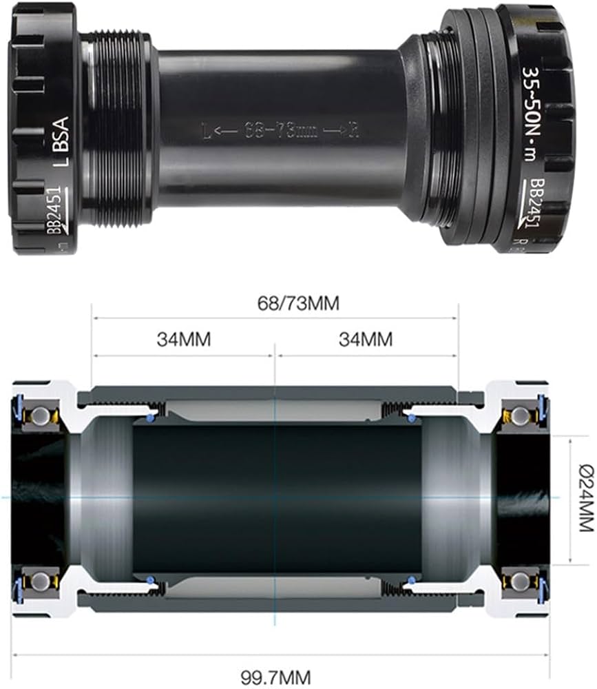 Amazon.co.jp: ボトムブラケットBB 68-73m ロードバイククランクセット