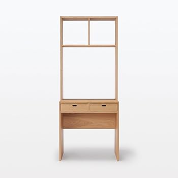 Amazon｜無印良品 スタッキングシェルフ カウンター 2列 オーク材突板