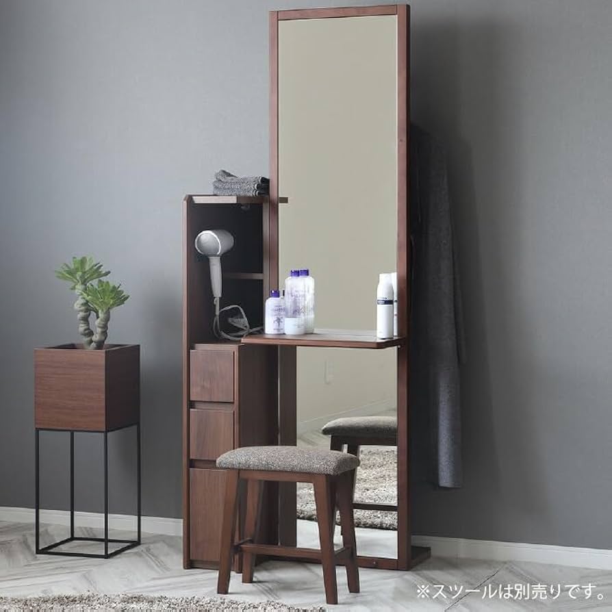 Amazon｜姿見ドレッサー 全身鏡 CWドレッサー ドレッサー単品 ミラー
