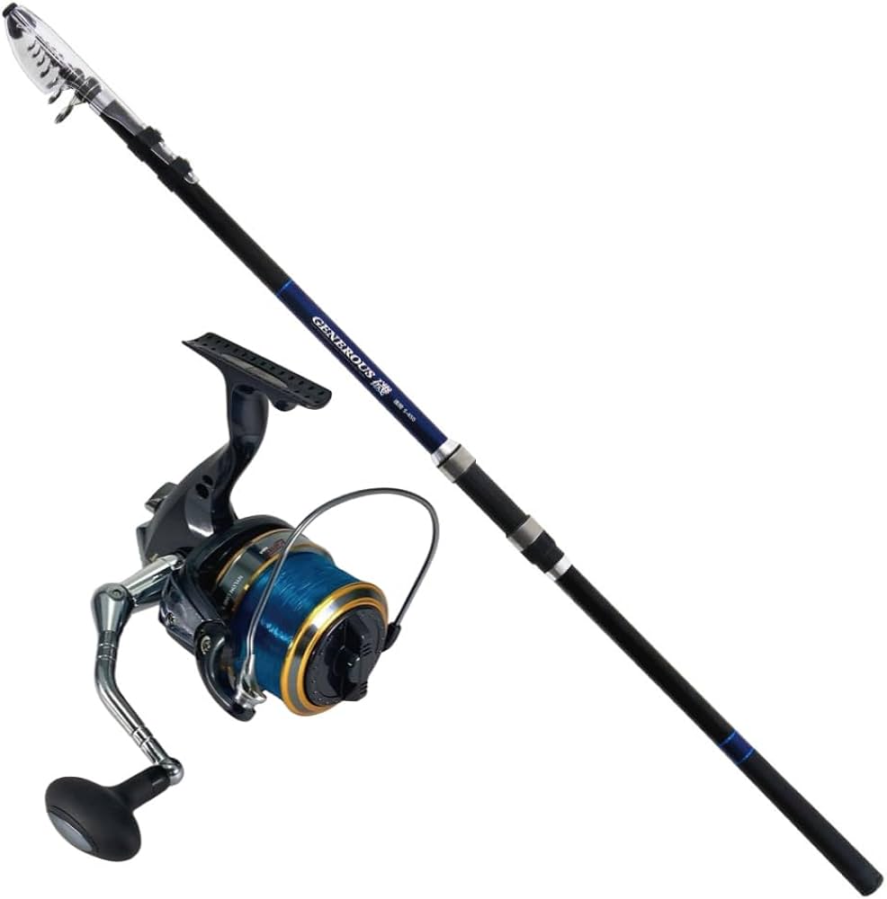 Amazon.co.jp: 遠投釣りセットジェネラス磯遠投 5-450＆RISEWAY 糸付