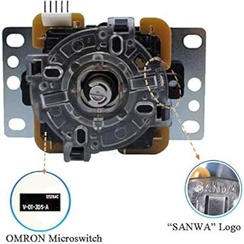 Amazon.com: SANWA JLF-TP-8YT Joystick Dark Blue Original - for