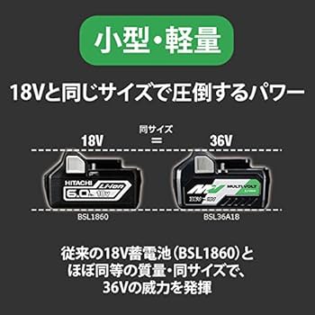 Amazon | HiKOKI(ハイコーキ) リチウムイオン電池 36V マルチボルト