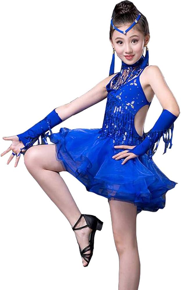 Amazon.co.jp: 社交ダンス衣装 ワンピース フリンジ スパンコール