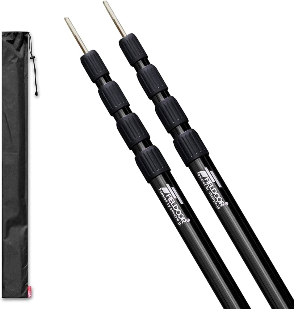 Amazon | FIELDOOR(フィールドア) 伸縮式 アルミテントポール 直径32mm