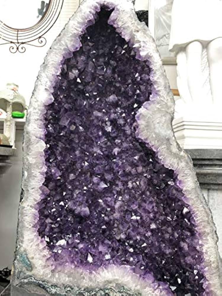 Amazon.co.jp: 天然 紫水晶 特大 アメジスト ドーム 原石 大きい