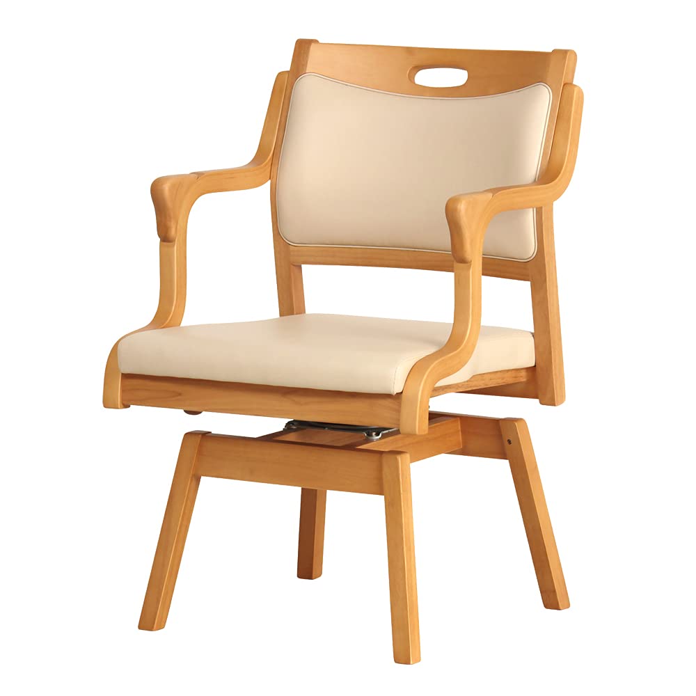 Amazon.co.jp: 貞苅椅子製作所 ダイニングチェア 肘付き 座面回転 90