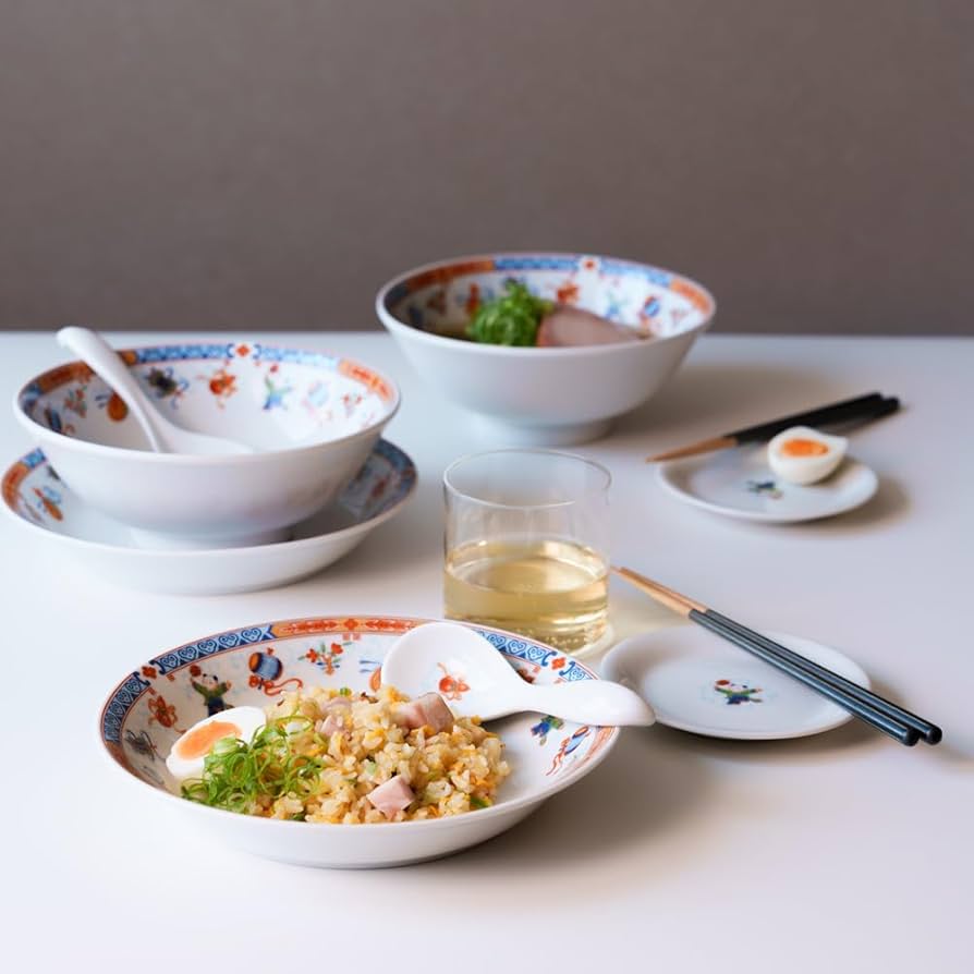 Amazon.co.jp: NARUMI(ナルミ) チャーハン皿 セット 唐子 21cm 2人用 4