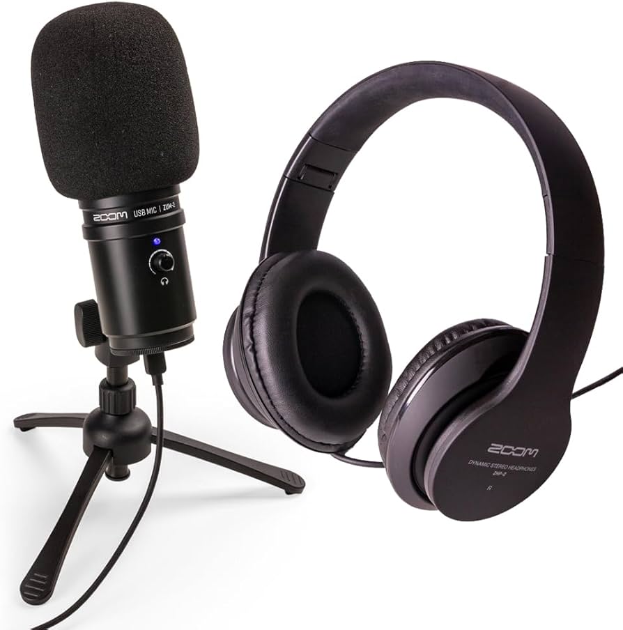 Amazon.co.jp: ZOOM USBコンデンサーマイクセット【マイク+ヘッドホン+
