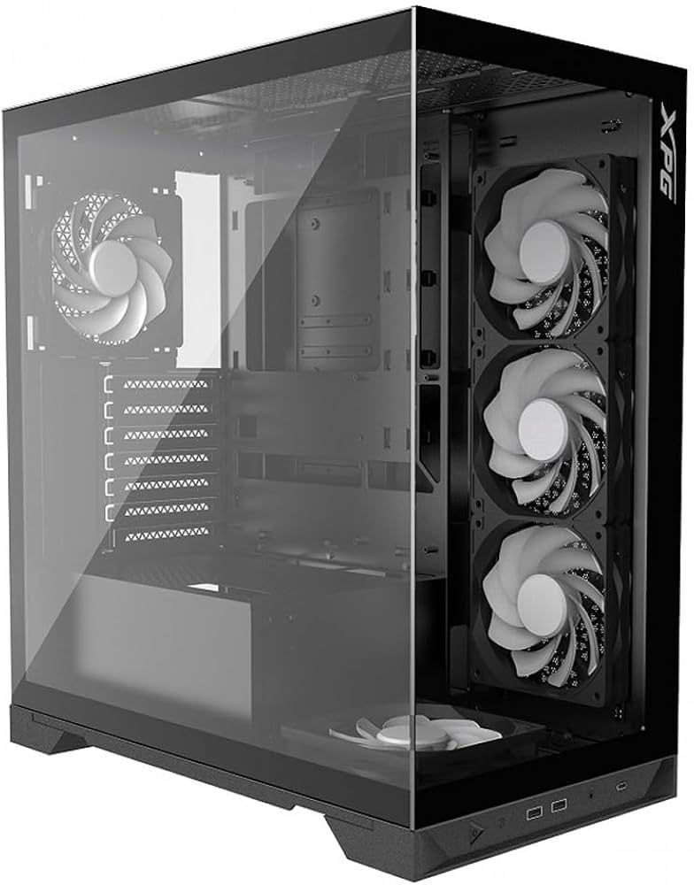 Amazon | XPG INVADER X ピラーレス 強化ガラス120mm RGBファン 5基