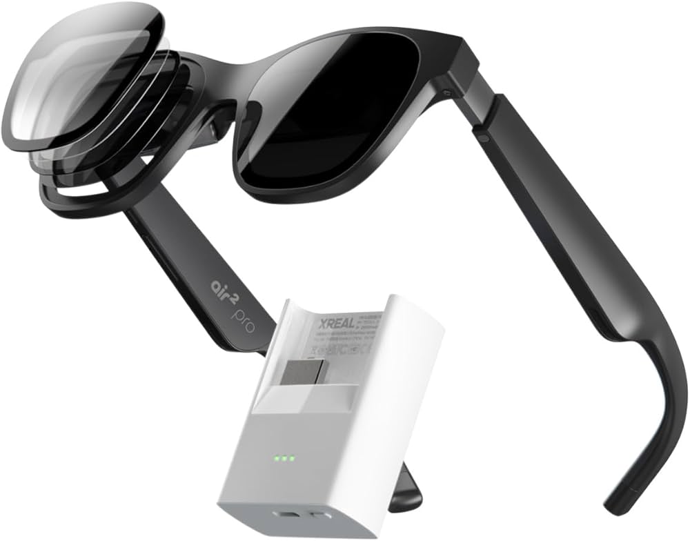 Amazon.com: XREAL Air 2 Pro AR Glasses and Adapter Bundle, The
