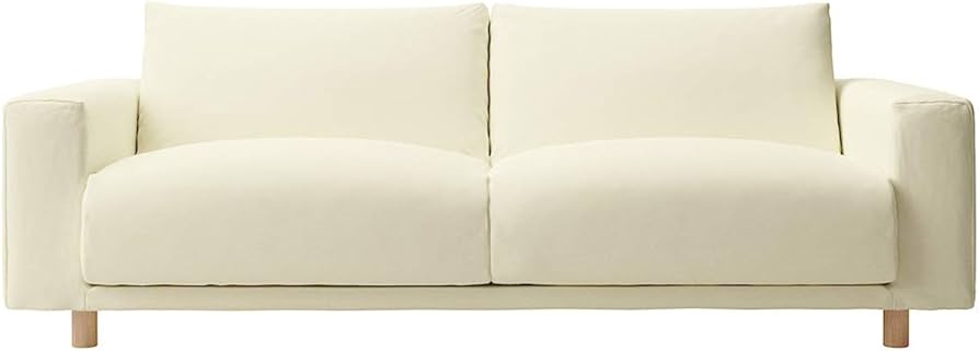 Amazon｜無印良品 ソファ本体・3シーター・革張り・フェザー・ポケット