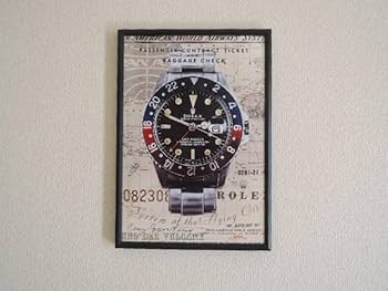 Amazon.co.jp: A4 額付き ポスター 時計 ロレックスアート GMTマスター