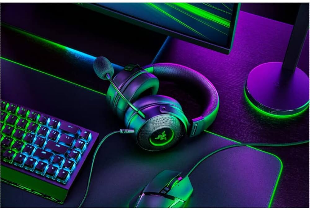 Amazon.co.jp: Razer Kraken V3 HyperSense 有線USBゲーム用ヘッド