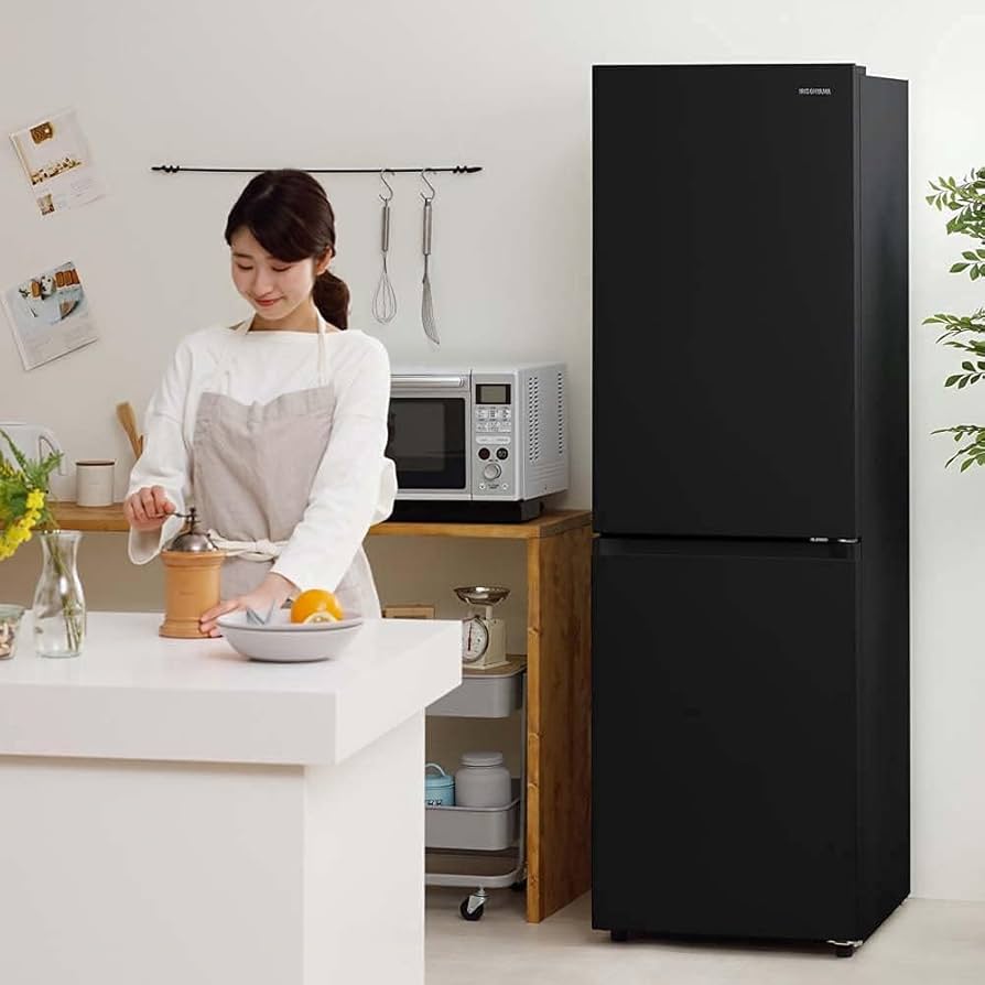Amazon | アイリスオーヤマ 冷蔵庫 274L ブラック 幅54.7cm IRSN-27A-B