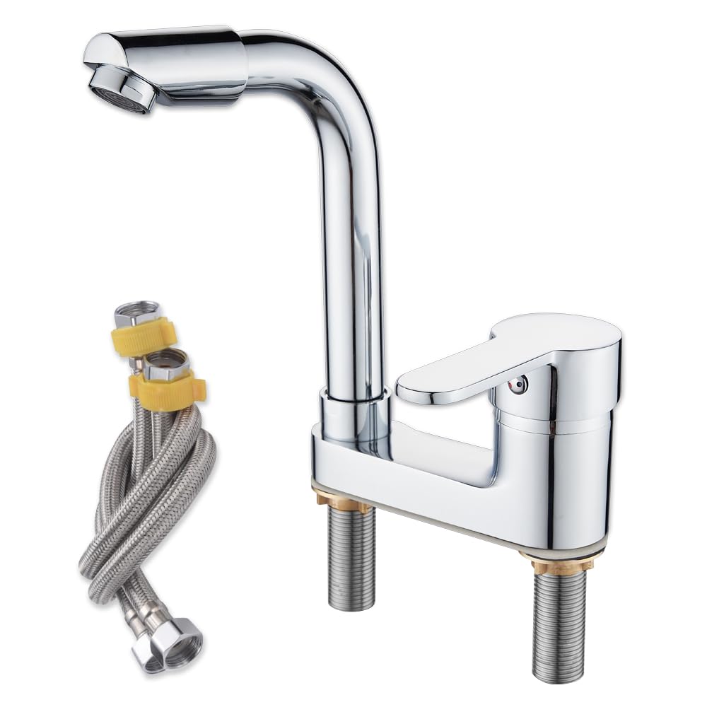 Amazon | Maynosi 洗面台蛇口 2穴洗面用水栓 洗面台用 洗面水栓