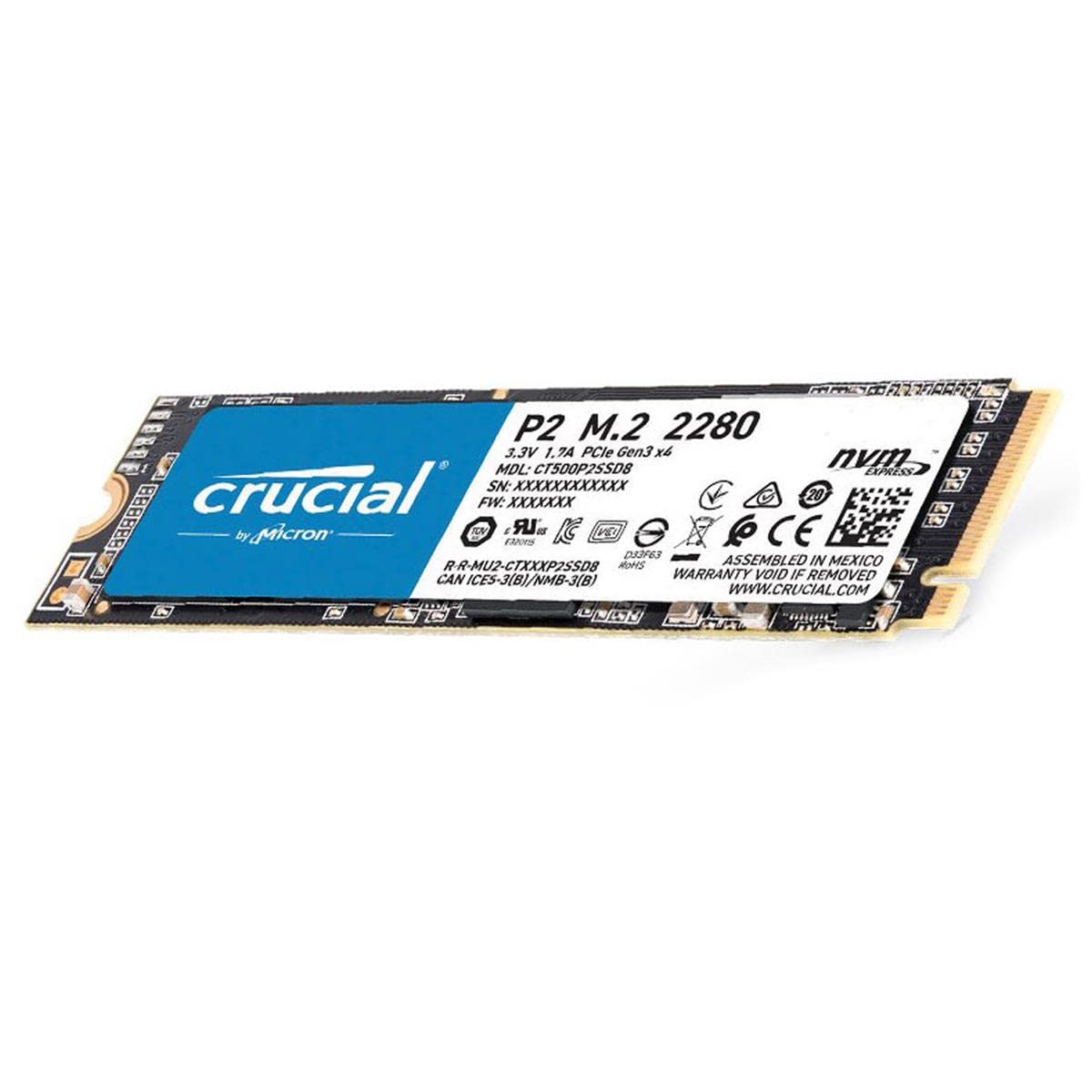 Amazon | Crucial 3D NAND NVMe PCIe M.2 SSD Up to 2400MB/s