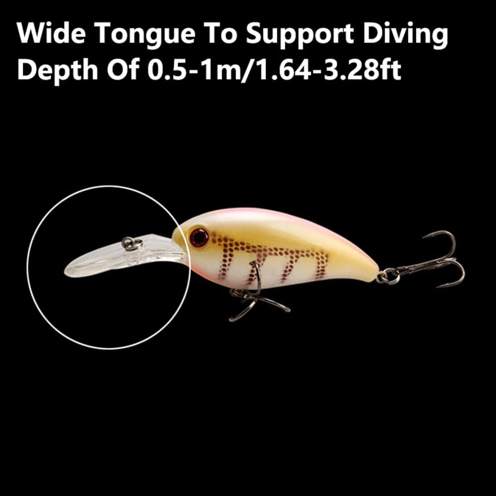 Amazon.com : 15 PCS Fishing Lures Shallow Crankbait for Bass