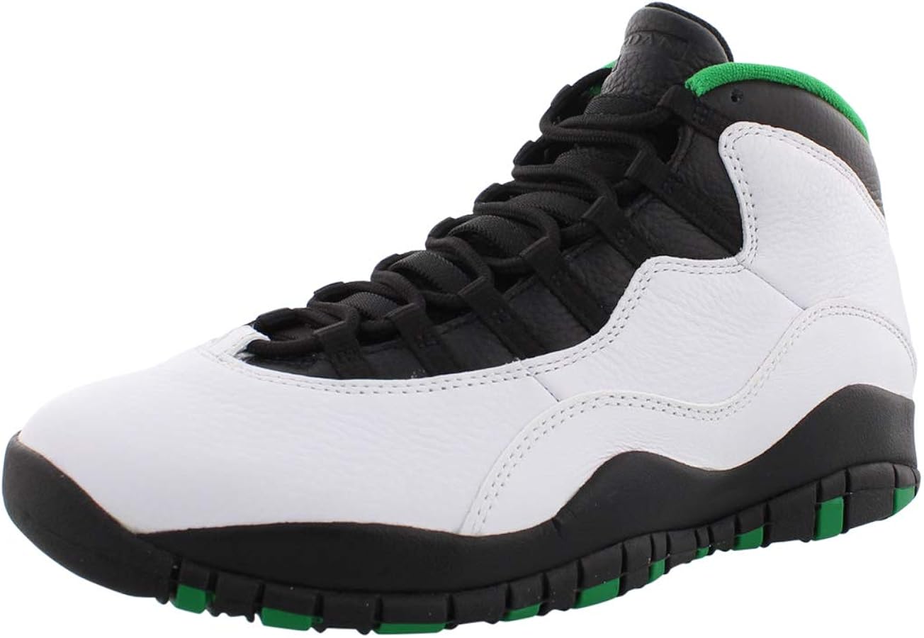 Air Jordan X (10) Retro (Seattle), White/Black/Kelly Green/Yellow