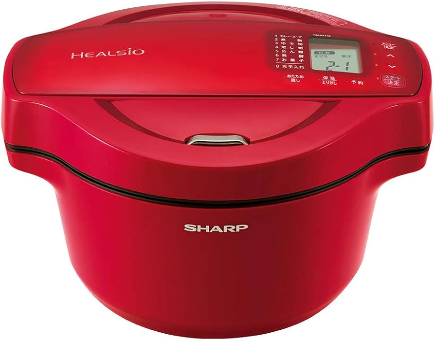 Amazon.co.jp: シャープ ヘルシオ ホットクック 1.6L 無水鍋 レッド KN