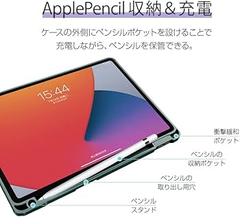 Amazon.co.jp: iPad mini 第6世代 グレー iPad ケース 手帳型 ペン収納