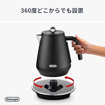 Amazon | De'Longhi (デロンギ) 電気ケトル エクレティカ KBY1210J-BK
