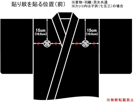 Amazon.co.jp: 貼り紋6枚セット 大人・子供（七五三）兼用家紋 ［男紋