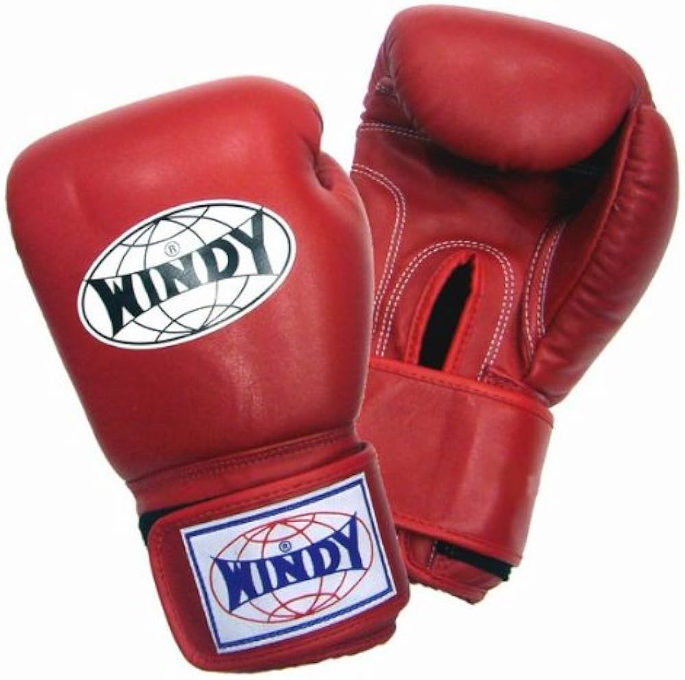 Amazon.co.jp: WINDY ボクシンググローブ 本革製 8オンス レッド
