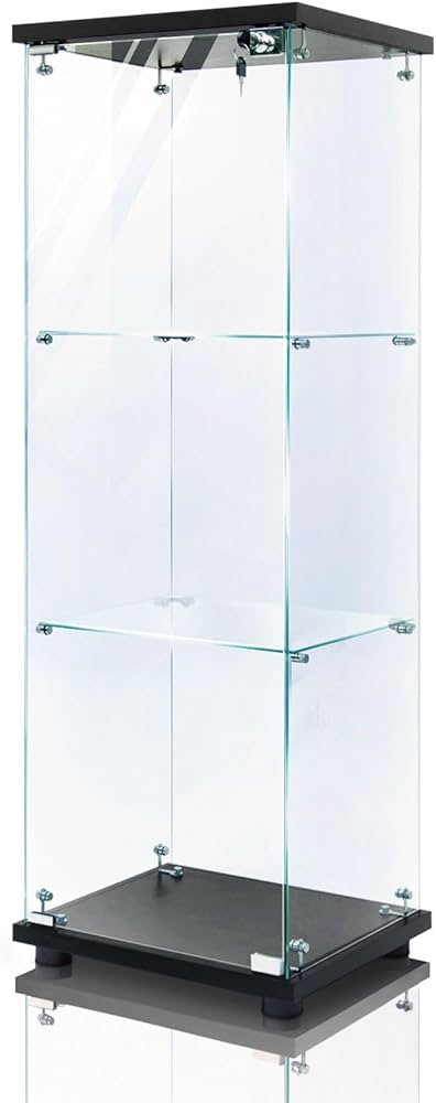 Amazon.co.jp: 生活グッズラボ ショーケース ガラスケース 3段片扉