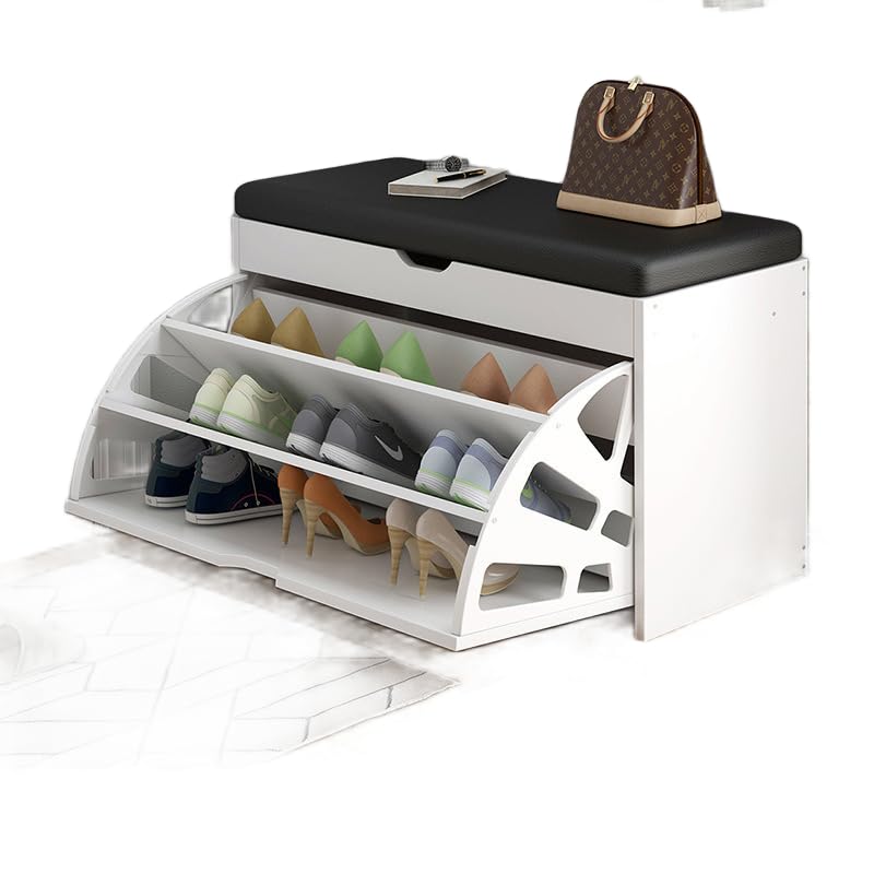 Amazon.co.jp: 玄関ベンチ下駄箱 2 in 1 収納ベンチ シューズラック 家