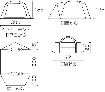 Amazon.co.jp: Coleman(コールマン) テント タフワイドドームV 300