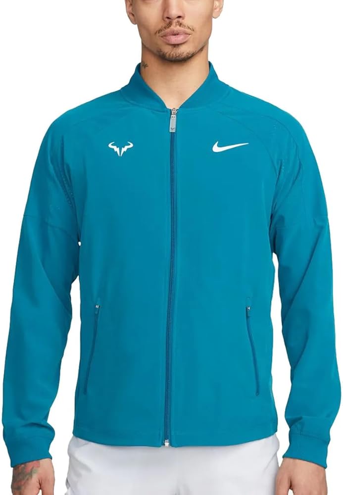 Nike DRI FIT RAFA NADAL US SERIES MEN'S TENNIS JACKET, Green Abyss