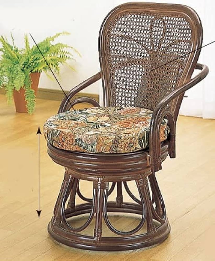 Amazon｜籐(ラタン)椅子 ラウンドチェアー 座面高37センチ S-42B 籐