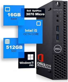 Amazon.co.jp: 【整備済み品】 Dell 超ミニPC OptiPlex 3070 Micro