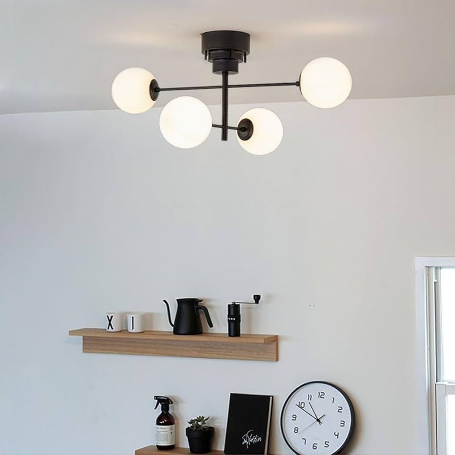 Amazon.co.jp : Chende シーリングライト ガラス 4灯 LED対応