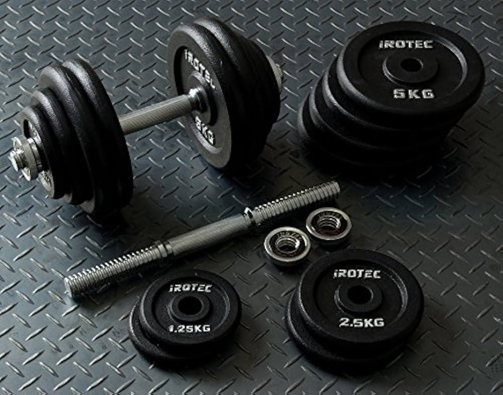 Amazon | 【IROTEC(アイロテック)】アイアン ダンベル60KGセット（片手