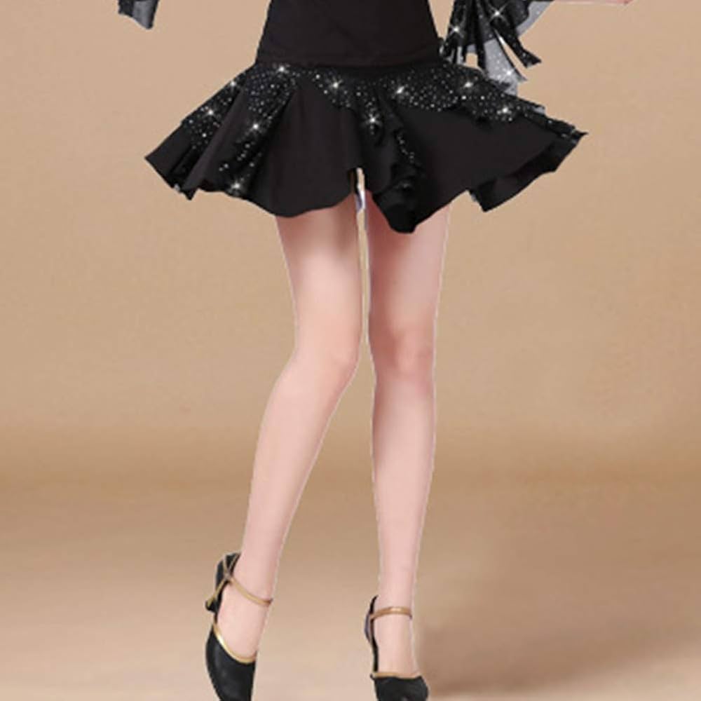 Amazon.co.jp: 社交ダンス衣装 スカート（単品）パンツ付き ミニ