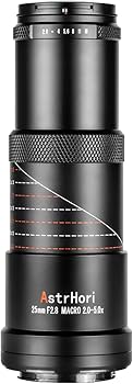 Amazon.co.jp: AstrHori 25mm F2.8 MACRO 2X-5X Lマウント スーパー