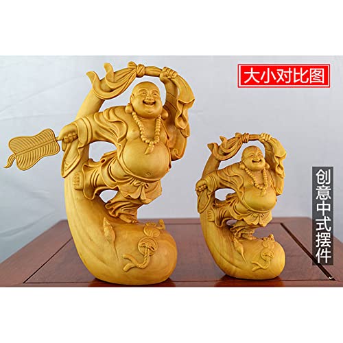 Amazon.co.jp: 仏像 木彫り 七福神 布袋 様 布袋さんの置物 柘植製